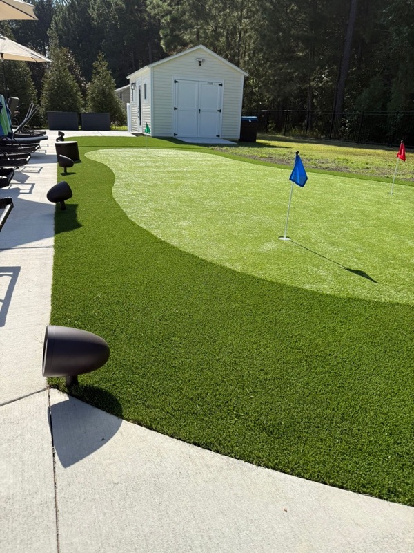 Outdoor Landscape Audio System installation by Backyard Putting Green