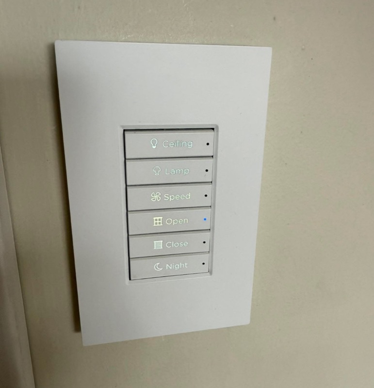 Custom Smart Home Lighting Keypad Installation